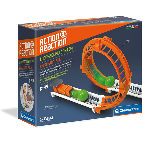 Action & Reaction Loop the Loop Accelerator kit for enhanced marble runs