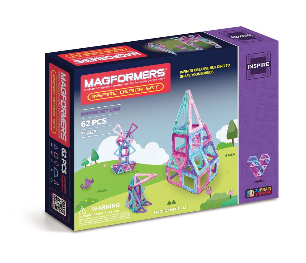 Magformers Inspire Designer 62 piece set - S.T.E.M-Magnetism