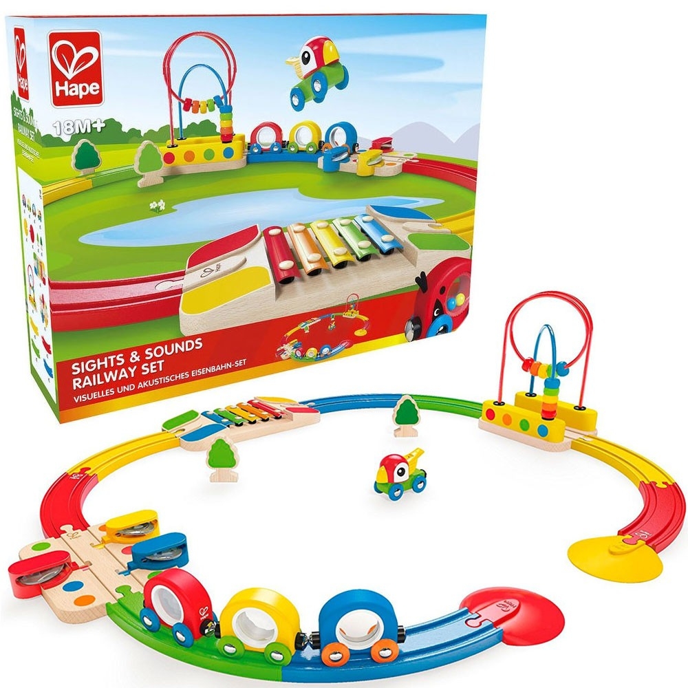 Hape sights and store sounds railway set